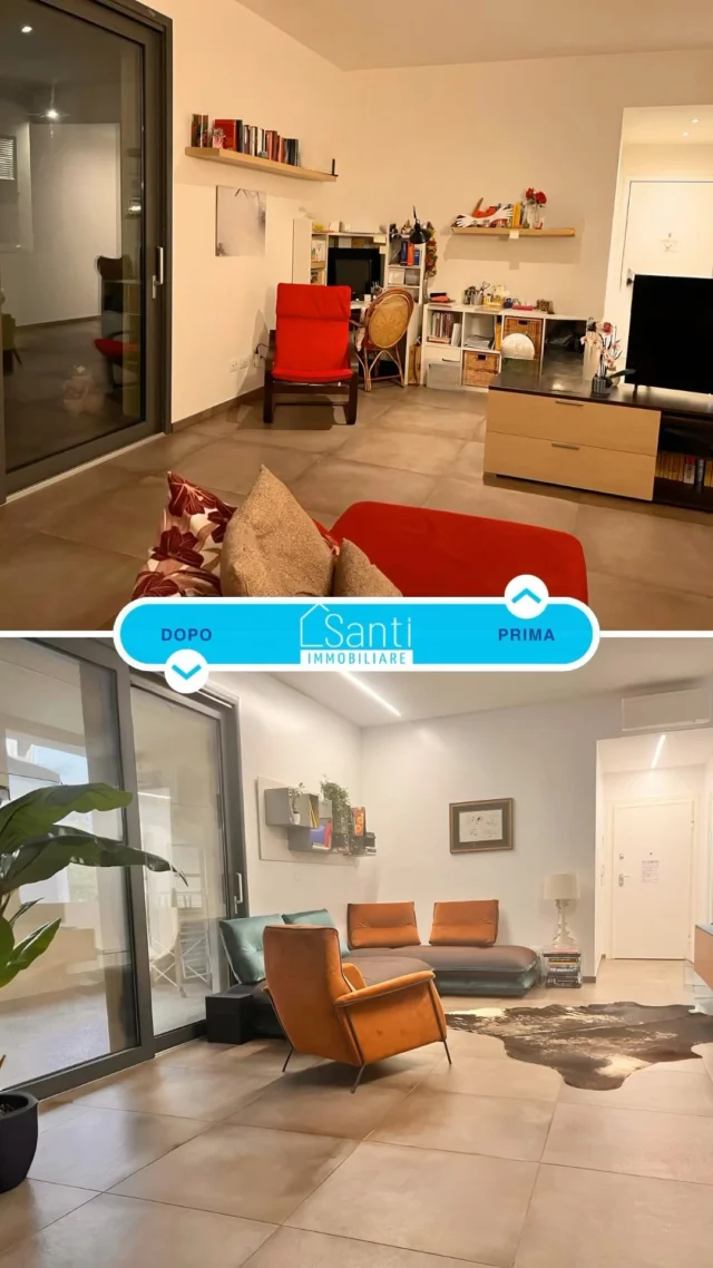 “Quando l’architettura incontra la ristrutturazione! 🔨✨ Scopri il prima e dopo di questo progetto seguito da Santi Immobiliare. Ogni dettaglio è stato curato per creare un ambiente unico e accogliente. #Ristrutturazione #Architettura