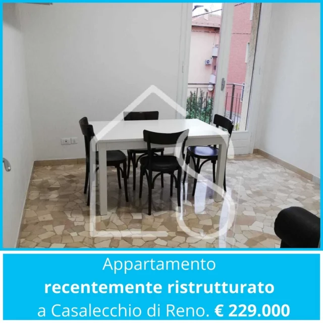 Appartamento ristrutturato in vendita a Casalecchio di Reno. Situato al primo piano,due spaziose camere da letto, soggiorno e cucina abitabile, 1 bagno con finiture moderne. Balcone privato, cantina e posto auto. Vieni a scoprire questa opportunità!